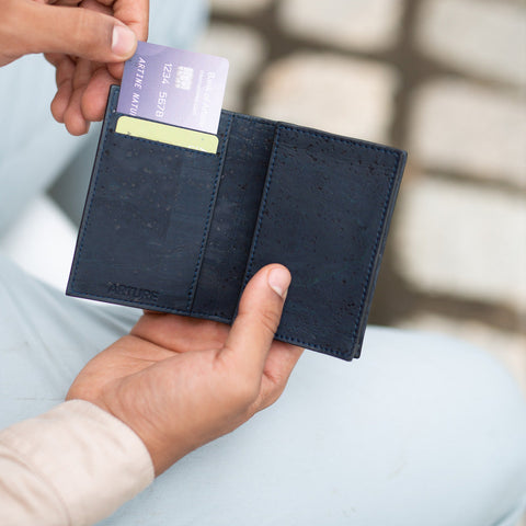 Cork Leather business card holder