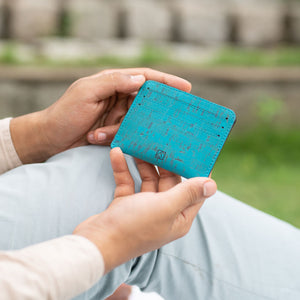 Cork Leather Slim Card Case