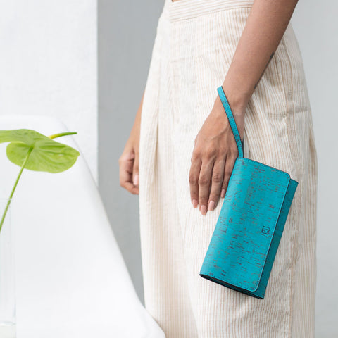 Cork Leather Women's Wristlet