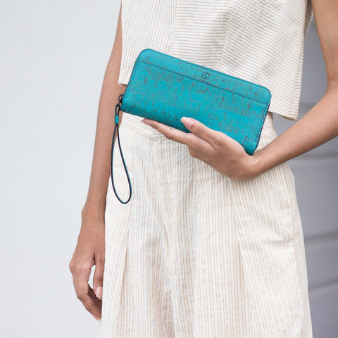 Cork Leather Women's Wristlet